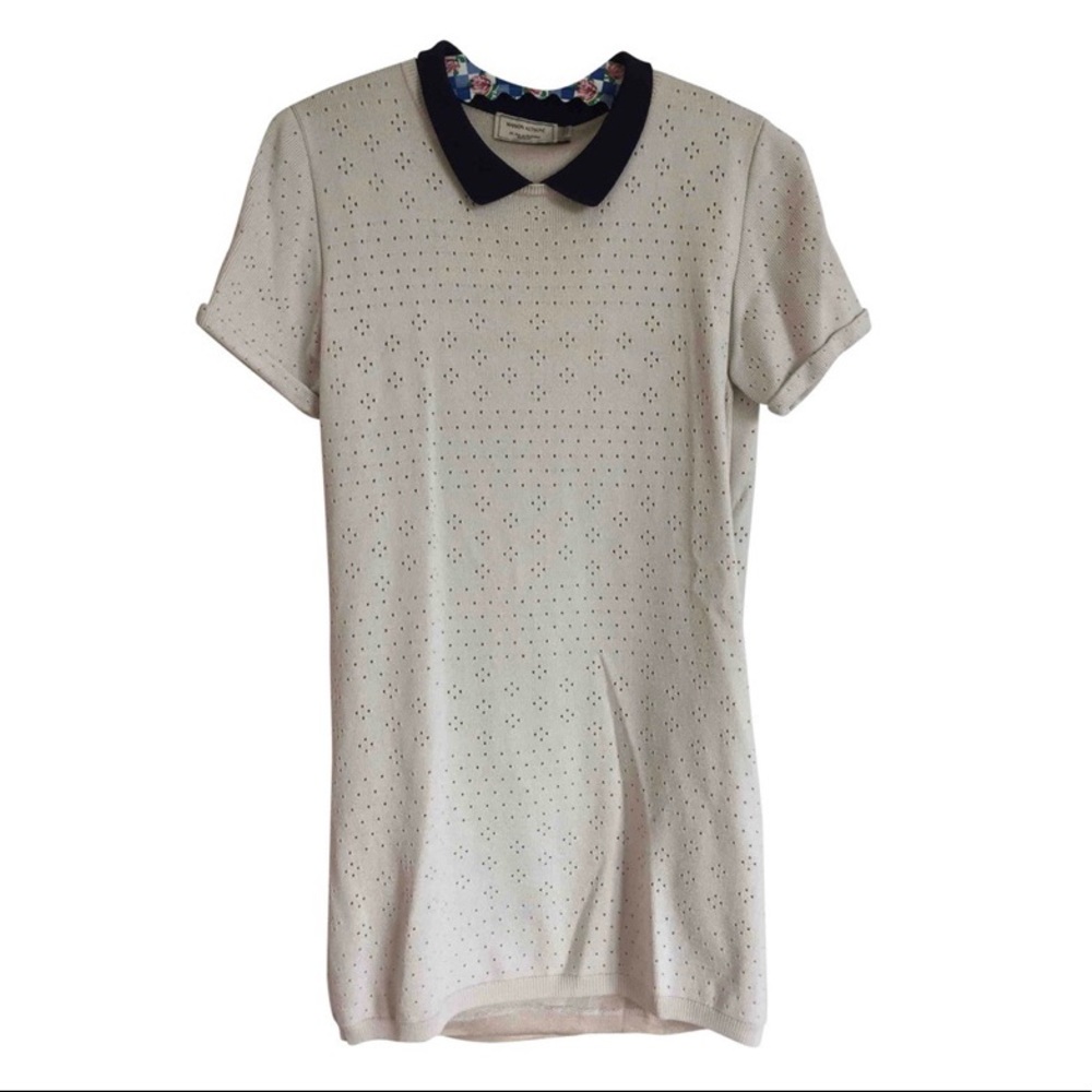 Maison kitsune knit mini dress